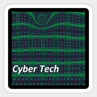 CYBER TECH GREEN BLACK Sticker